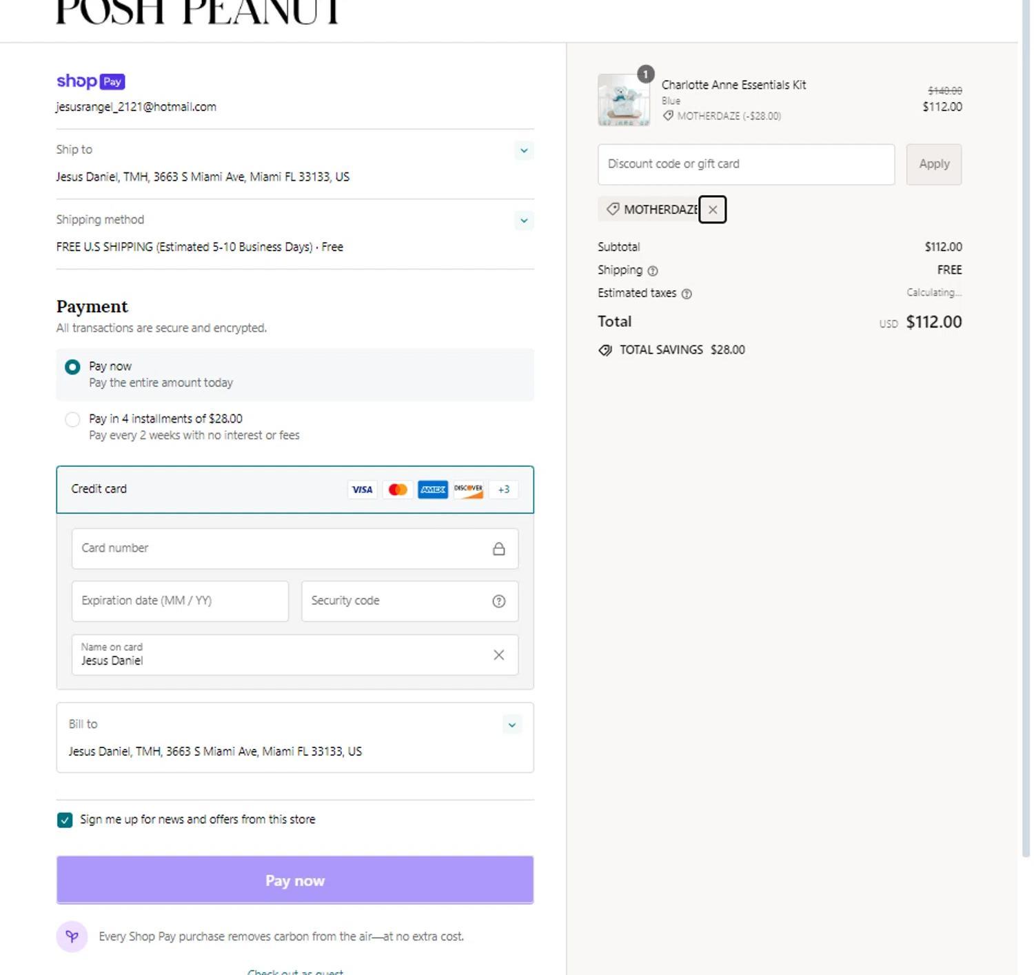 How to apply Posh Peanut coupon code